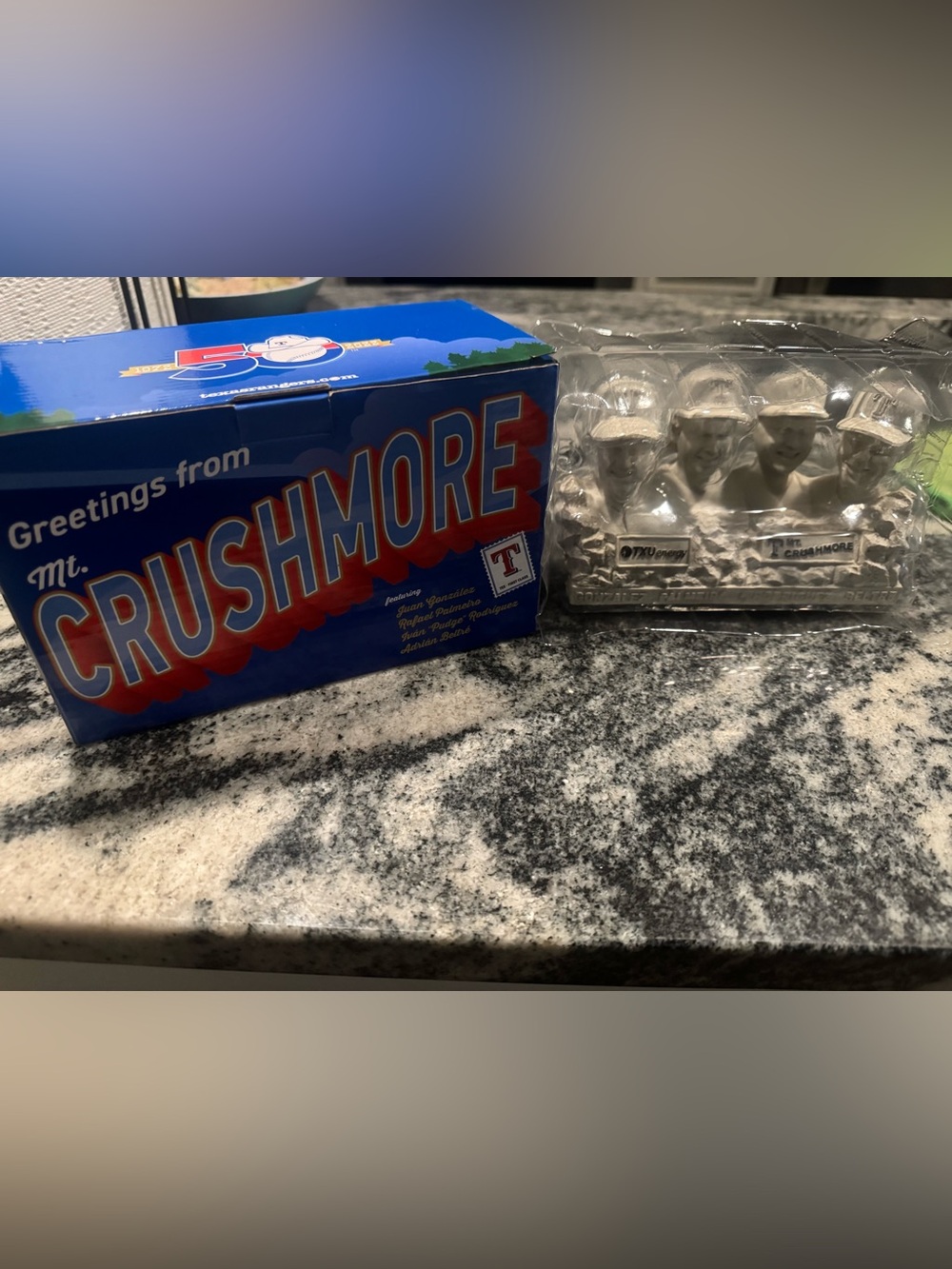 Mt. Crushmore Baseball Team Desk Ornament with Blue Box
